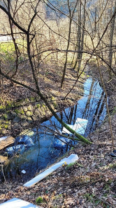 Muellablagerung im Lambsbach