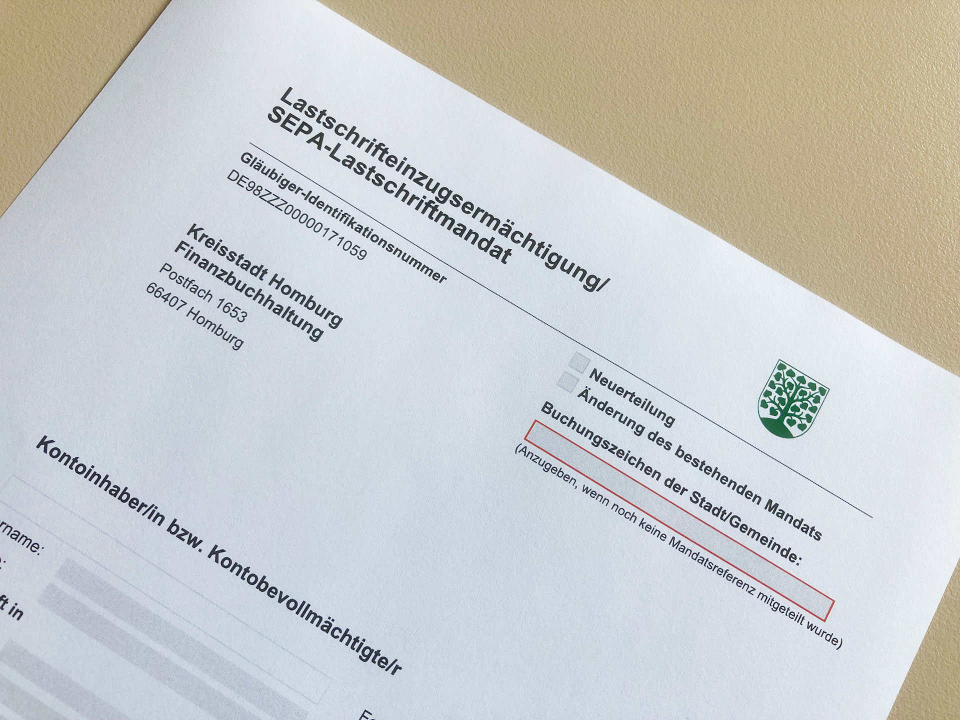SEPA-Lastschrift-Mandat