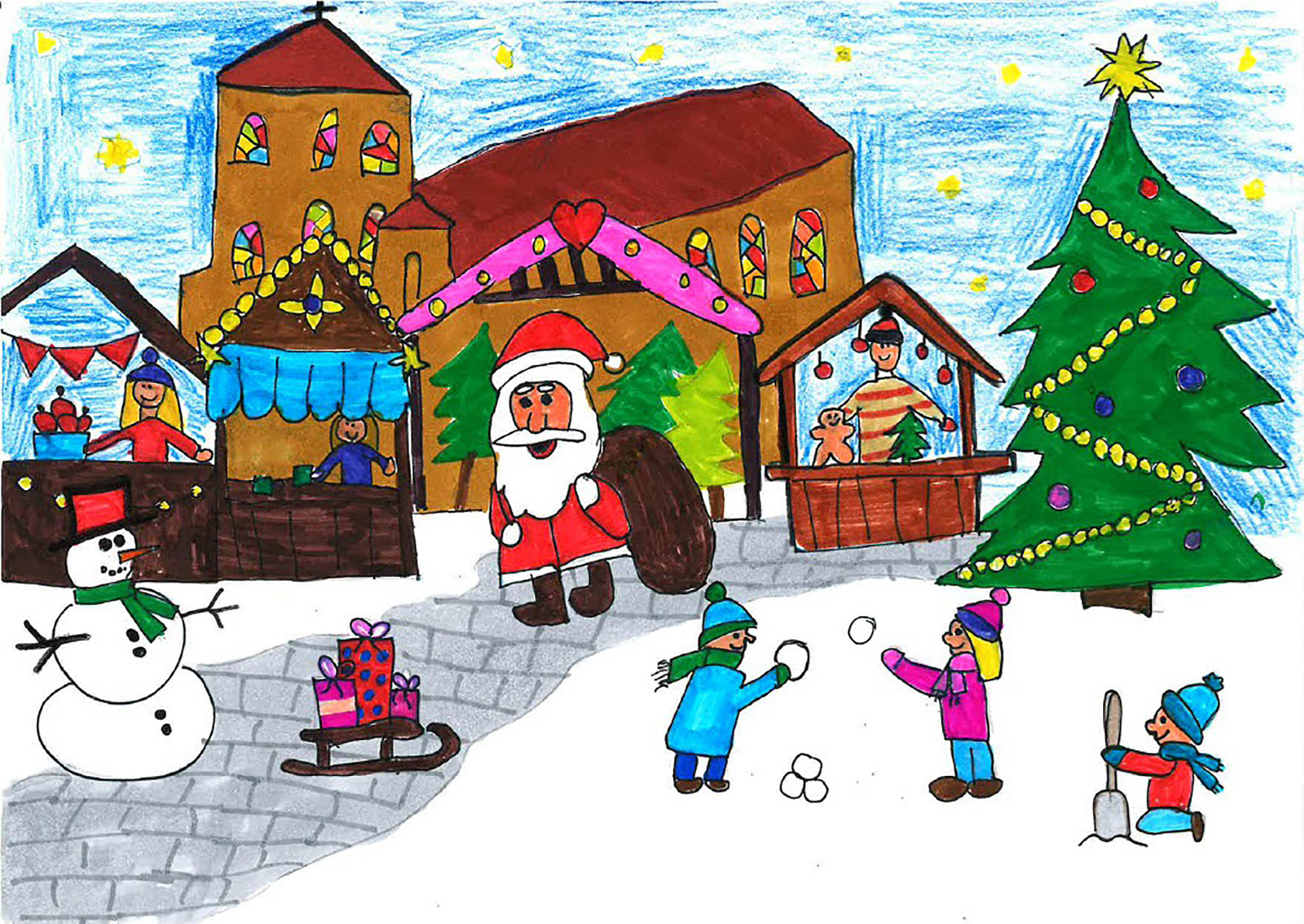  „Weihnachten in Homburg“: Achtjährige Livia gestaltet die offizielle Weihnachtskarte der Verwaltungsspitze 