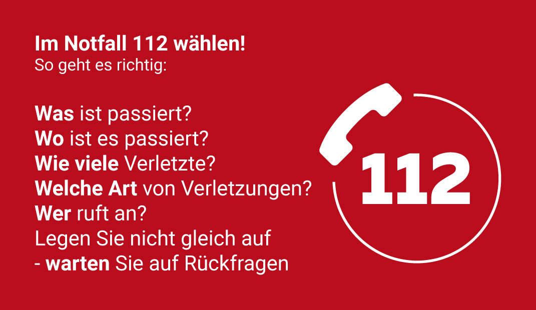 Faltblatt Notrufnummern