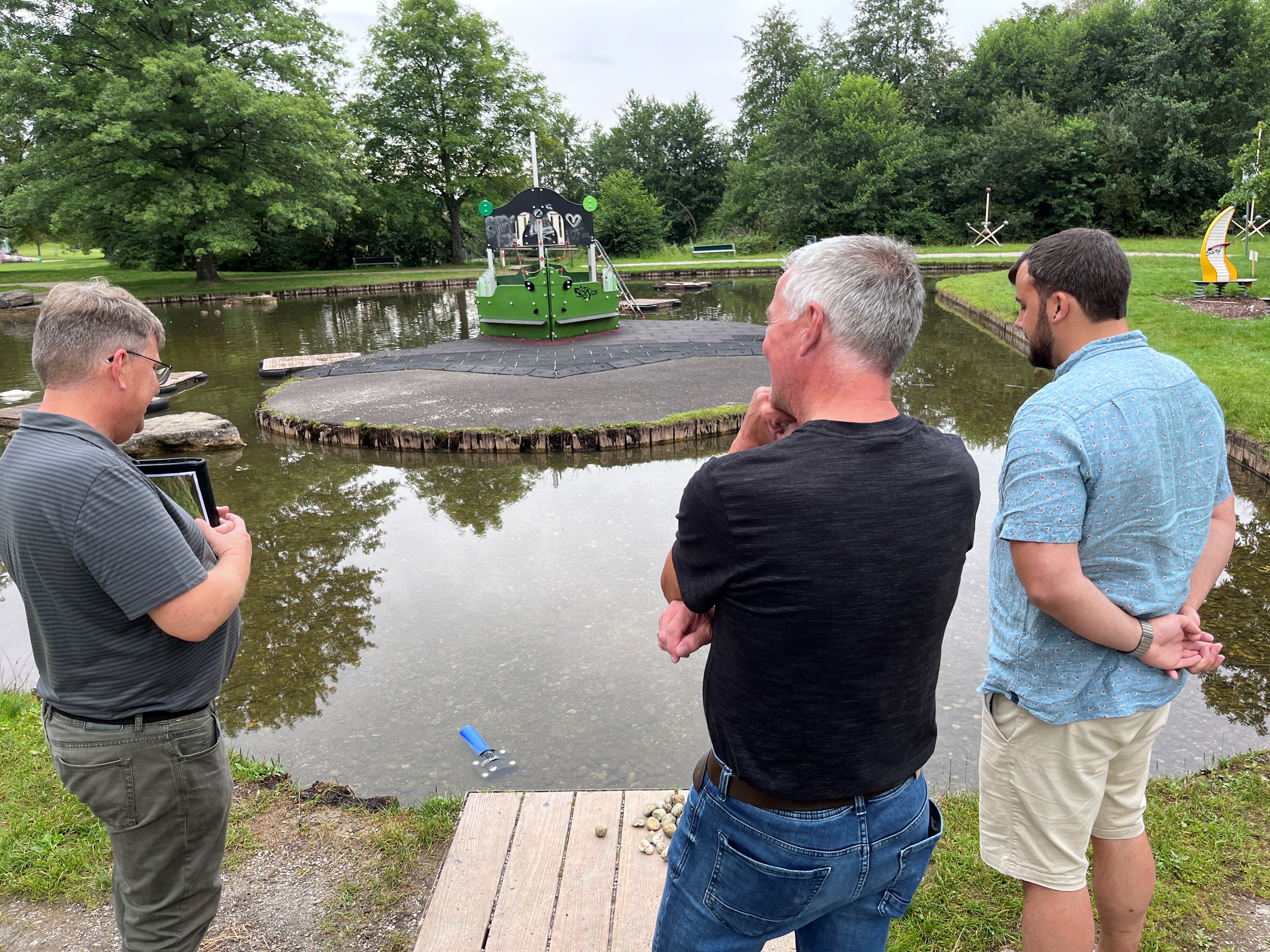 Wasserspielplatz Stadtpark Reparatur